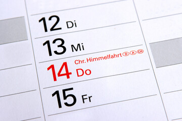 Am 14. Mai ist Christi Himmelfahrt