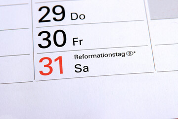 31. Oktober ist Reformationstag