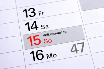 Am 15. November ist Volkstrauertag