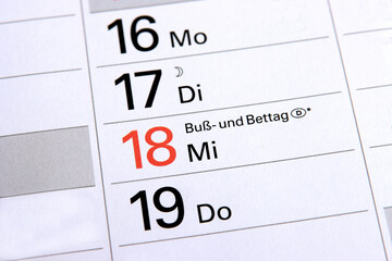 Am 18. November ist Bu&szlig;- und Bettag
