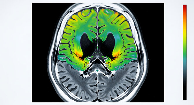 Detailed Brain Scan Illustrating Neural Activity and Brain Health Imaging Diagnostics and Neuroanatomy Analysis