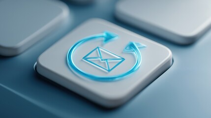 Blue Email Refresh Key on Keyboard