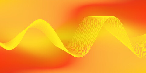 Abstract orange gradient background with shining lines waves. Minimalist background for banner, poster, cover, brochure, flyer, website