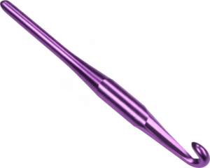 Purple crochet hook isolated on a transparent background 1
