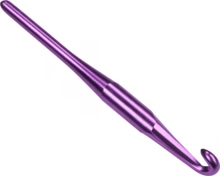 Purple crochet hook isolated on a transparent background 1