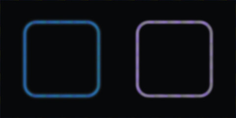 Abstract Glowing Square Shapes in Blue and Purple on Dark Background