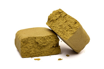 Hashish isolated on white background