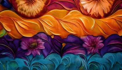 Beautiful Color And Texture Of An Abstract Color Pattern On Canvas In An Avant Garde Style