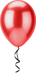 Red  Foil Balloon PNG Transparent Background