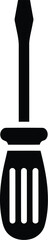 Flathead screwdriver tool icon isolated vector illustration for repair and construction