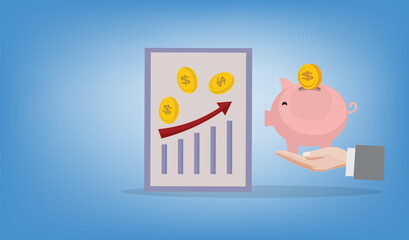 financial growth and investment strategies featuring a piggy bank
