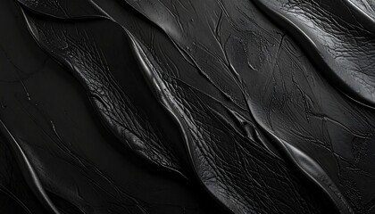 Black metallic panel with subtle embossed patterns and reflections, premium luxury texture