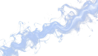 Glowing blue light smoke clouds transparent PNG effect