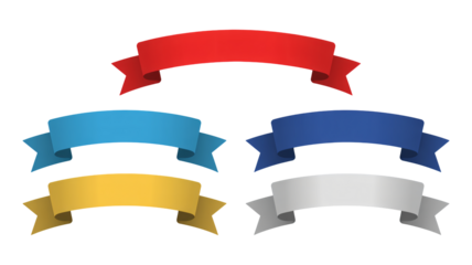 Enhance your design with vibrant ribbon banners for all occasions, adding a touch of elegance and celebration to your projects with these colorful accents