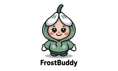 Cute Baby Plant Mascot Logo &ndash; Adorable Botanical Character Vector