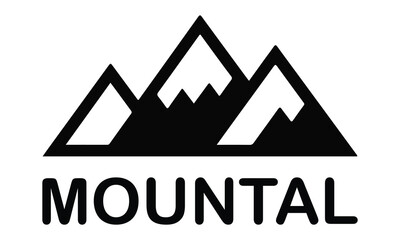 Mountal Mountain Logo &ndash; Minimal Outdoor Adventure Badge