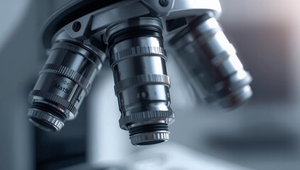 High-Performance Advanced Microscope Lens System Supporting Professional Laboratory Research and Scientific Discovery. Generative AI Illustration