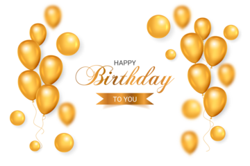 happy birthday card with balloons