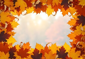 Obraz premium Autumn Leaf Frame