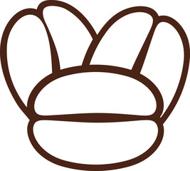 Coffee beans logo. Isolated coffe beans on white background