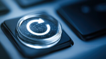 Glowing Refresh Button Macro on Keyboard