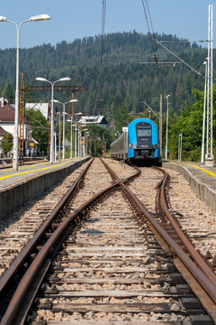 Regional passenger train at Wisła Głębce station