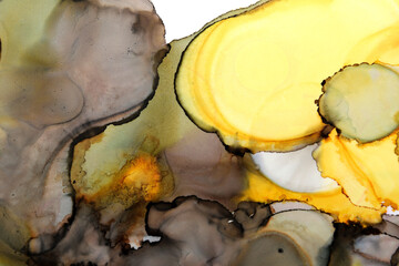 spotted art background in yellow-green shades