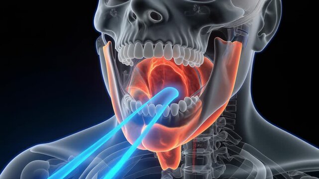 Animation of Continuous Positive Airway Pressure (CPAP) for airway support