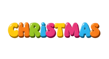 Christmas Word Design Transparent PNG