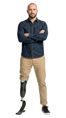 Fototapeta premium Confident Man with Prosthetic Leg, Disability Inclusion