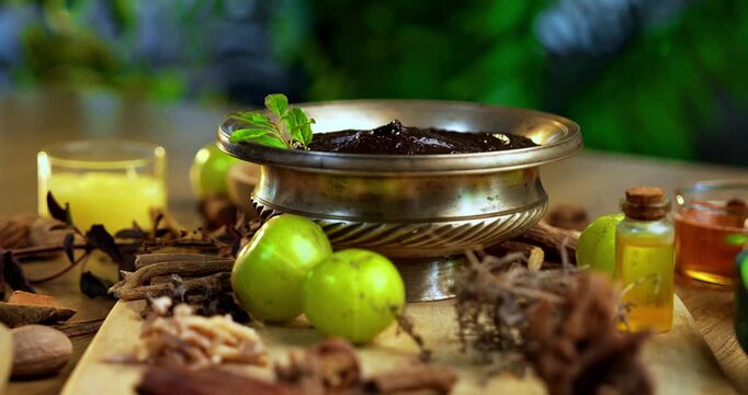 Chyavanprash or chyawanprash is widely consumed in India as a dietary ayurvedic supplement
