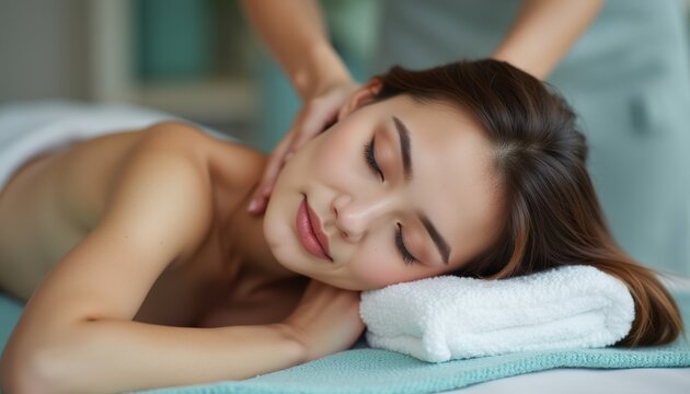 Relaxing massage therapy session