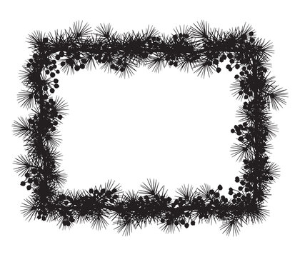 Decorative Frame Border Vector Art - Floral Rectangle Design Element