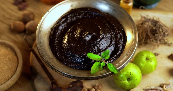 Chyavanprash or chyawanprash is widely consumed in India as a dietary ayurvedic supplement

