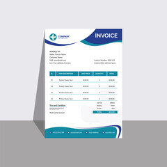 Professional Billing Invoice Template. Minimal Corporate Accounting Document. Clean Business Layout for Services and Payments