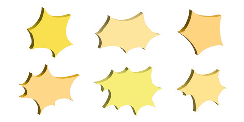 3d speech bubble Blank empty message box Textbox frame for banners, price tags, stickers, design