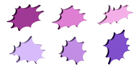 3d speech bubble Blank empty message box Textbox frame for banners, price tags, stickers, design