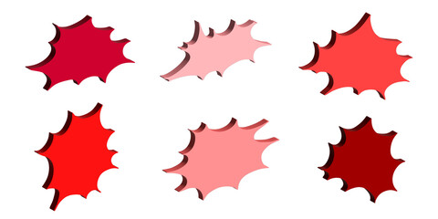 3d speech bubble Blank empty message box Textbox frame for banners, price tags, stickers, design