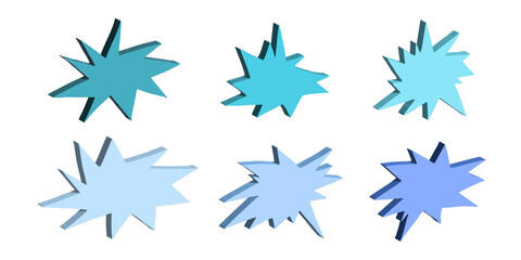 3d speech bubble Blank empty message box Textbox frame for banners, price tags, stickers, design