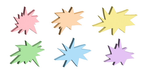 3d speech bubble Blank empty message box Textbox frame for banners, price tags, stickers, design