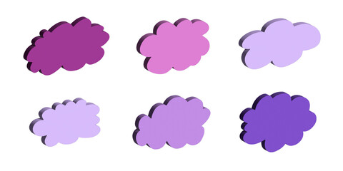 3d speech bubble Blank empty message box Textbox frame for banners, price tags, stickers, design