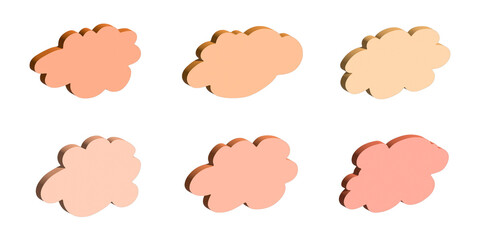 3d speech bubble Blank empty message box Textbox frame for banners, price tags, stickers, design