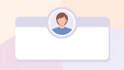 User avatar profile template for social media and business presentation