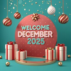  Festive Welcome December 2025 Vector