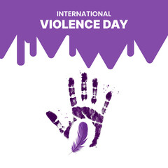 Purple Handprint International Violence Day Art