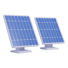 Eco-friendly solar panels harnessing sun for sustainable electricity isolated on transparent background