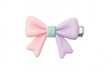 Cute hair clip, a fashion accessory for kids, in 3d rendering