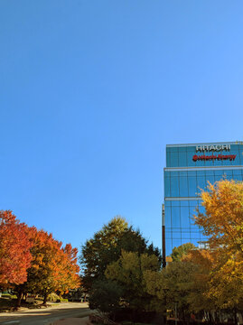 Raleigh, NC - USA - 11-5-2025: The Hitachi Energy building on Centennial campus of NC State University