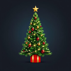 christmas tree with gifts