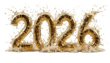 Golden 2026 Celebration with Glittering Festive Spirit